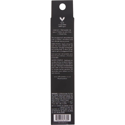 elf No Budge Retractable Eyeliner Creamy Ultra-Pigmented Waterproof Creates Bold Defined Lines Black 0.006 Oz