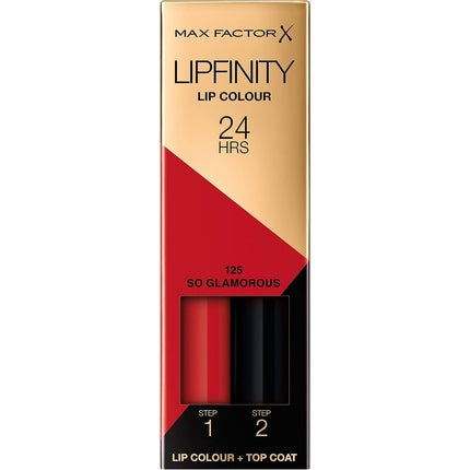 Max Factor Lipfinity lipstick and gloss 125 So Glamorous 2.3ml and 1.9g