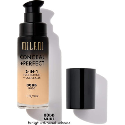Milani Conceal and Perfect 2 in 1 Foundation + Concealer Nude 30ml