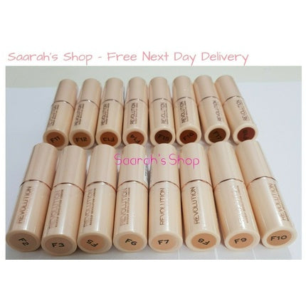 Makeup Revolution Full Coverage Fast Base Foundation Stick 18 Shades
