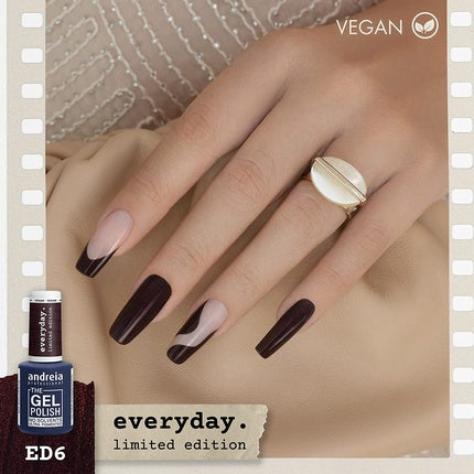 Andreia Professional The Gel Polish Solvent Free Gel Limited Collection Color ED6 Metallic Brown with Coppery Shift