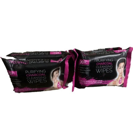 XBC Purifying Charcoal Facial Cleansing Wipes 25 Pack Wipes 150 Wipes