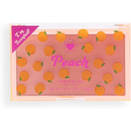 I Heart Revolution Makeup Blush Pressed Powder Blusher Highly Pigmented Vegan and Cruelty-Free Peach Ombre 15g