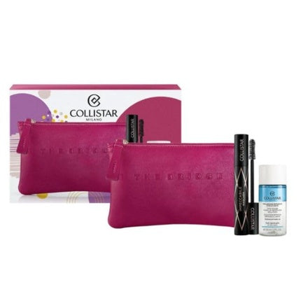 Collistar Xmas 2023 Set Impeccabile Mascara Black 14ml + Two-Phase Makeup Remover 35ml + Fuchsia Cosmetic Bag