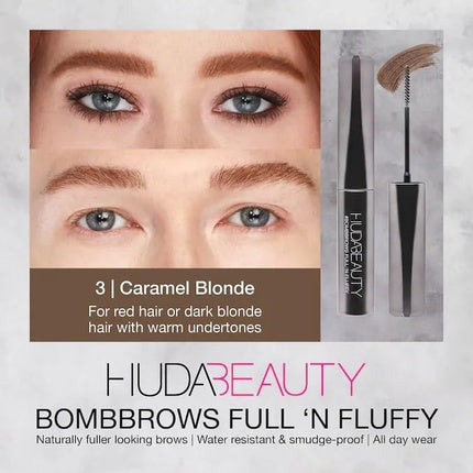 HUDA BEAUTY BombBrows Full and Fluffy Volumizing Fiber Gel Caramel Blonde