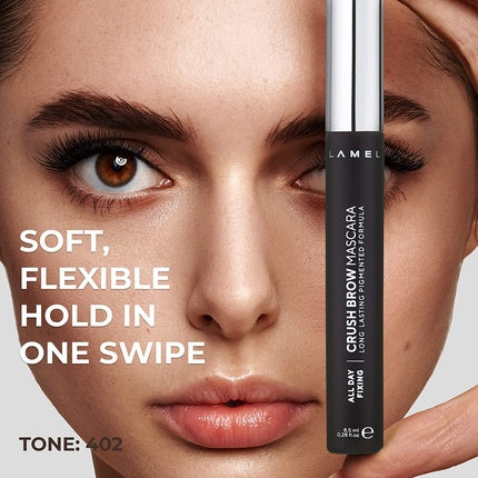 Lamel Crush Brow Mascara No. 402 Professional Product for Expressive Eyebrows Long-Lasting Formula Easy to Apply Brown