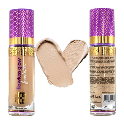 Ingrid Cosmetics BB Cream Makeup Foundation for Combination Skin High Coverage and Waterproof Natural Glow 5 Shades 03 Fortune Lush