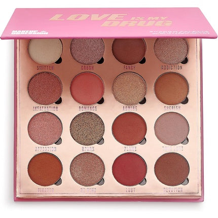 Makeup Obsession London Love Is My Drug Eyeshadow Palette 16 Shades 20.8g