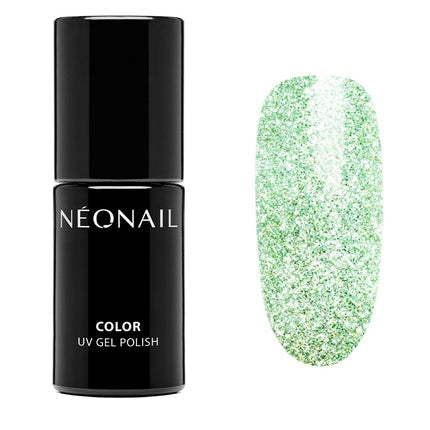 NEONAIL UV Nail Polish 7.2ml Green Time to Rise Up - Glitter Gel Nail Design Shellac