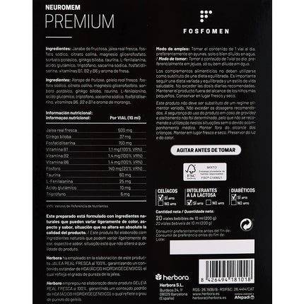 Herbora Fosfomen Premium 20 Vial, Black, Medium
