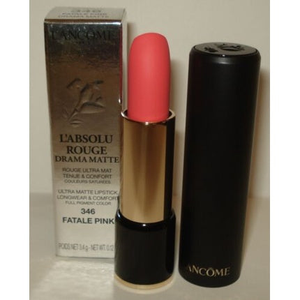 Lancome L'Absolu Rouge Lipstick 346 Fatale Pink Drama Matte - New in Box