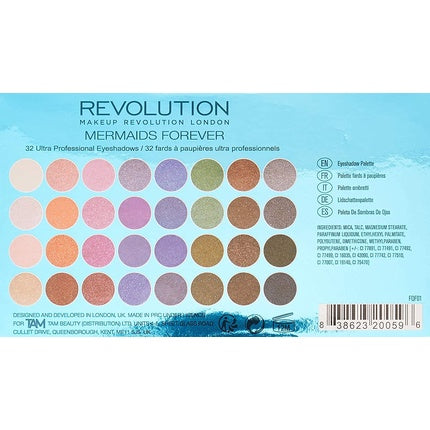 Makeup Revolution Mermaids Forever 32 Eyeshadow Palette 20g