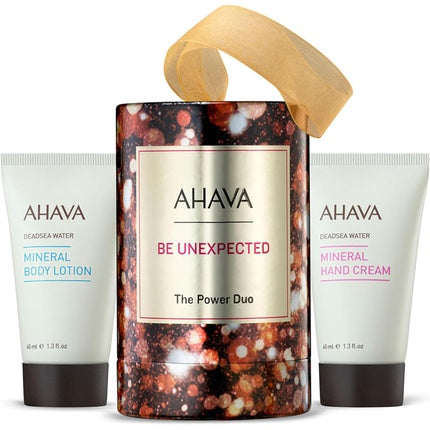 AHAVA Holiday Sets The Power of Duo The Perfect Skin Care Set for Soft and Radiant Skin Moisturizes and Hydrates Fast-Absorbing with Mineral Body Lotion 40ml & Mineral Hand Cream 40ml