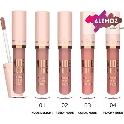 Golden Rose Nude Look Natural Shine Lip Gloss 03 Coral Nude