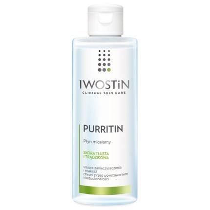 Iwostin Micellar Cleansing Water - All Skin Types Makeup Remover, 215ml