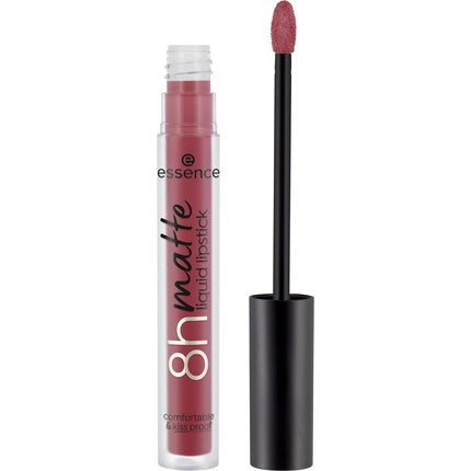 Essence 8h Matte Liquid Lipstick Highly Pigmented with Smudge-proof Matte Finish Vegan and Cruelty Free 08 Dark Berry