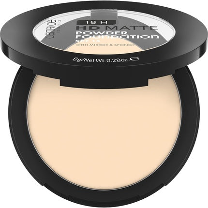 Catrice 18H HD Matte Powder Foundation No. 008C Nude Long-lasting Mattifying for Imperfect Skin Vegan Oil-free UVA and UVB Filter + SPF 15 Fragrance-free 8g