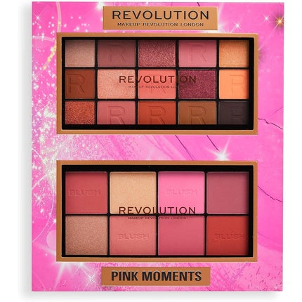 Revolution Pink Moments Face & Eye Gift Set 2 Ultimate Eyeshadow & Blush Palettes