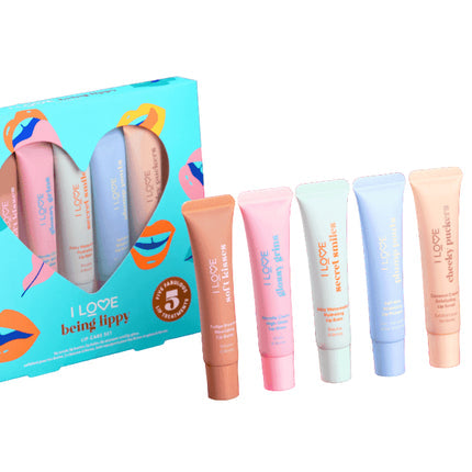 I Love Being Lippy Set - Includes Cheecky Puckers Lip Scrub 15 Ml, Plump Pouls Plumping Lip Balm 15 Ml, Secret Smiles Nourishing Lip Balm 15 Ml