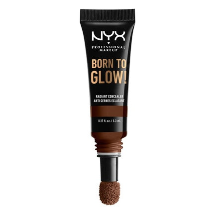 NYX PROFESSIONAL MAKEUP Born To Glow Radiant Concealer Medium Coverage Deep Walnut 0.17 Fl Oz