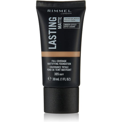 Rimmel Lasting Matte Full Coverage Lightweight Foundation 30ml 305 Buff