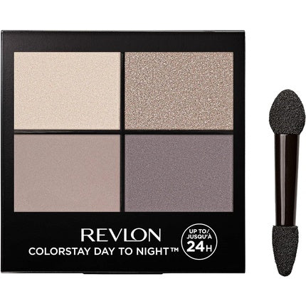 Revlon ColorStay Day to Night 24 Hour Eyeshadow Quad with Dual-Ended Applicator Brush Matte & Shimmer Finish Stunning 570 Unisex