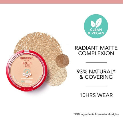 Bourjois Healthy Mix Clean & Vegan Mattifying Powder 04 Golden Beige - 11g