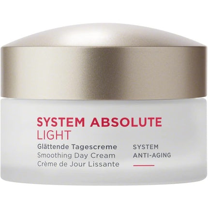 Annemarie Borlind System Absolute Smoothing Day Cream Light 50ml - Activates Collagen and Elastin Production - Ideal Makeup Base with Creamy-Light Texture