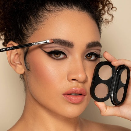 Sigma Beauty Color + Shape Brow Powder Duo Eye Brow Palette - Dark and Light Brow Powder to Tint and Highlight - Vegan, Paraben Free, Sulfate Free Brow Makeup - Light