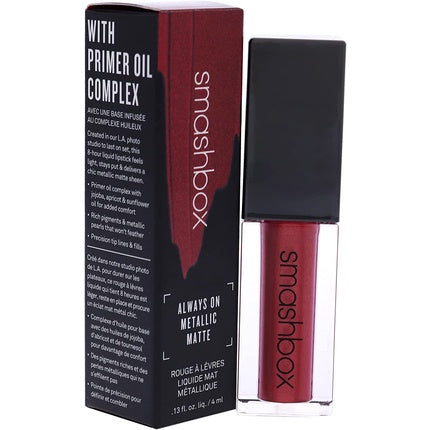 SmashBox Always On Metallic Matte Liquid Hot Damn Lipstick