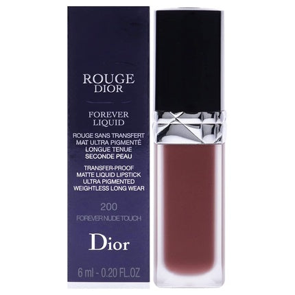Ladies Rouge Dior Forever Matte Liquid Lipstick 0.2oz No. 200 Forevernude Touch Makeup