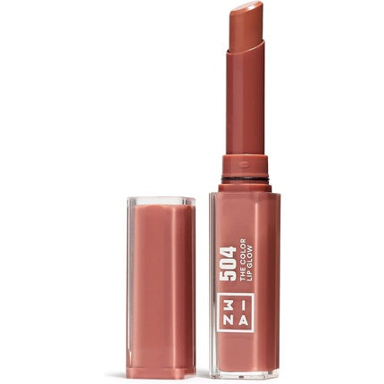 3INA Makeup The Color Lip Glow 504 Nude Taupe Lip Balm with Shea Butter 1.60g
