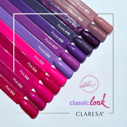 Claresa Soak Off Uv/Led Pink Hybrid Nail Polish 524 - 5g