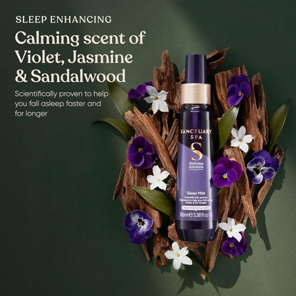 Sanctuary Spa Pillow Sleep Spray Violet Jasmine and Sandalwood No Mineral Oil Cruelty Free and Vegan 100ml