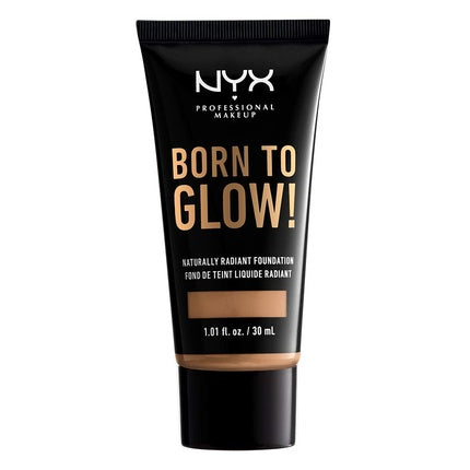 NYX PROFESSIONAL MAKEUP Born To Glow Naturally Radiant Foundation Medium Coverage 1.01 Fl Oz