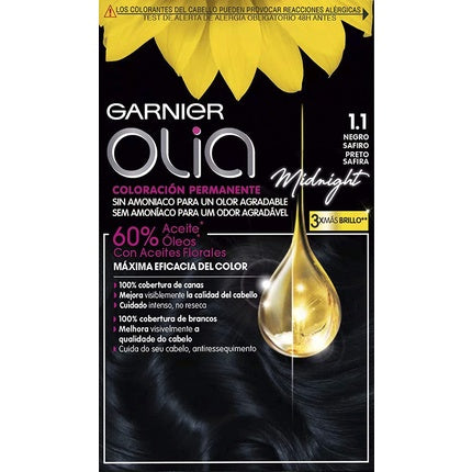 OLIA Permanent Hair Color #1.10 Black Sapphire