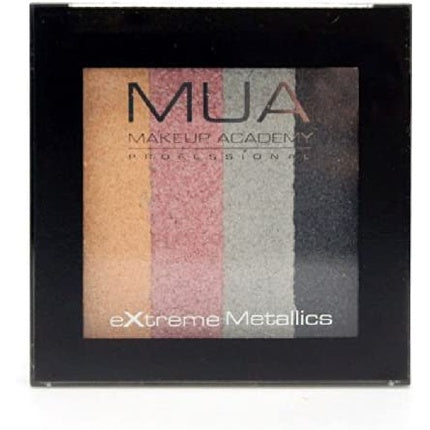 MUA Professional Make-Up Glammed Up Extreme Metallic Quad Eyeshadows - NEW