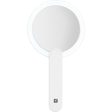 Zwilling 10x Magnification Rechargeable LED Cosmetic Mirror with 360° Rotating Handle White