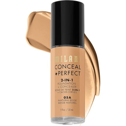 Milani 2-In-1 Foundation and Concealer Natural Beige 30ml