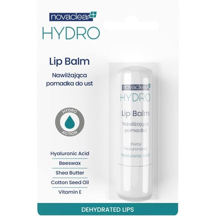 Novaclear Hydro Moisturizing Lipstick with Hyaluronic Acid for Dry and Chapped Lips