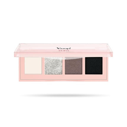 Pupa Milano Vamp! 4 Eyeshadow Palette 005 Intense Smoky 0.183 oz - Eye Makeup - Matt, Satin, Metallic Finishes - Lightweight - Blends Easily - Talc-Free