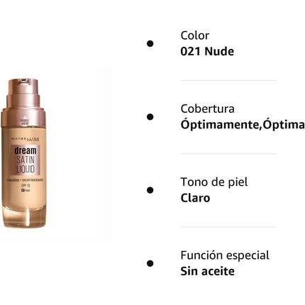 Maybelline New York Dream Radiant Liquid Foundation Nude Colour 021 30ml