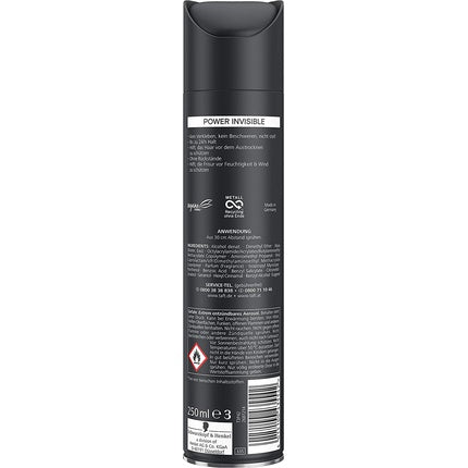 Taft Power Invisible Hairspray No Gluing & No Weighing Hold 5, 250 Ml
