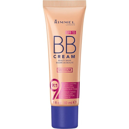 Rimmel London BB Cream 9-in-1 Lightweight Formula with Brightening Effect and SPF 15 Medium 30ml