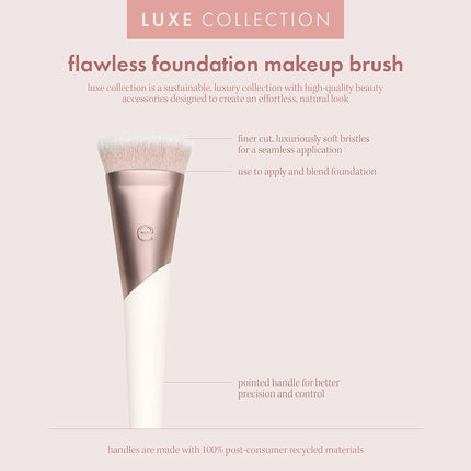 EcoTools Luxe Flawless Foundation Makeup Brush for Liquid Makeup Pink