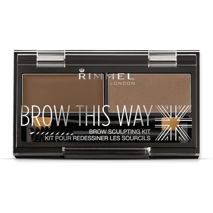 Rimmel London Brow This Way Eyebrow Powder Sculpting Kit 1.3g Medium Brown