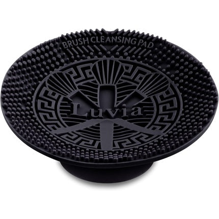 Luvia Silicone Makeup Brush Cleaning Mat with Suction Cup - Professional Makeup Brush Cleaner Black