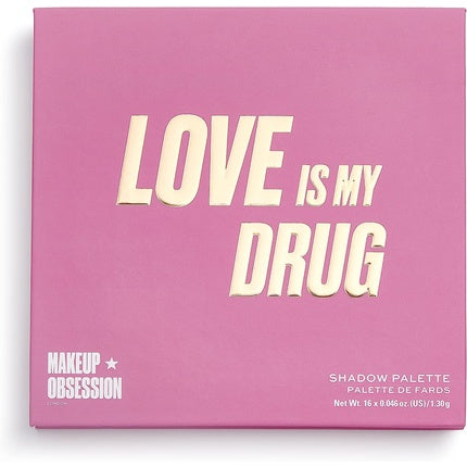Makeup Obsession London Love Is My Drug Eyeshadow Palette 16 Shades 20.8g