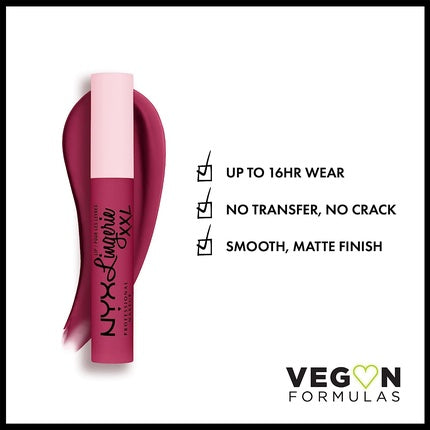 NYX Professional Makeup Lip Lingerie XXL Matte Liquid Lipstick Stayin' Juicy Deep Magenta 0.13 Fl Oz