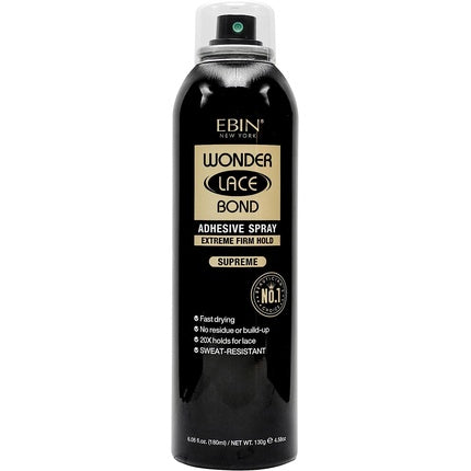 Ebin Wonder Lace Bond Adhesive Spray Extreme Firm Hold Supreme 180ml